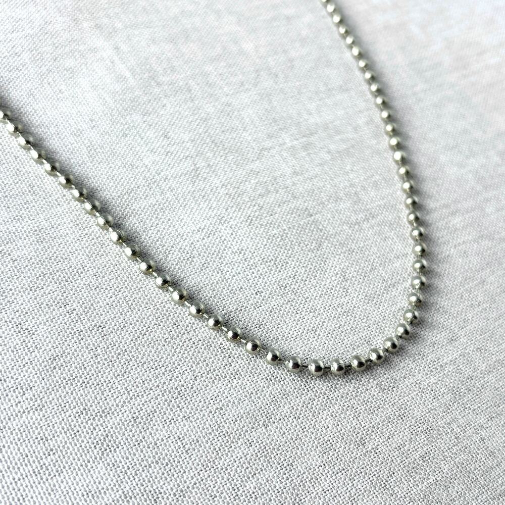 16" Ball Chain Necklace - 16 Inch - Steel